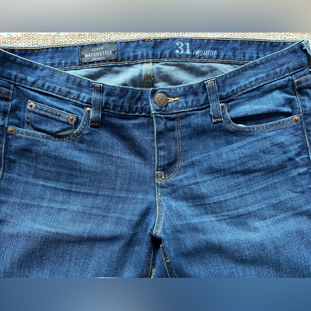 VGUC J. Crew Matchstick Mid Rise Jeans, Size 31R